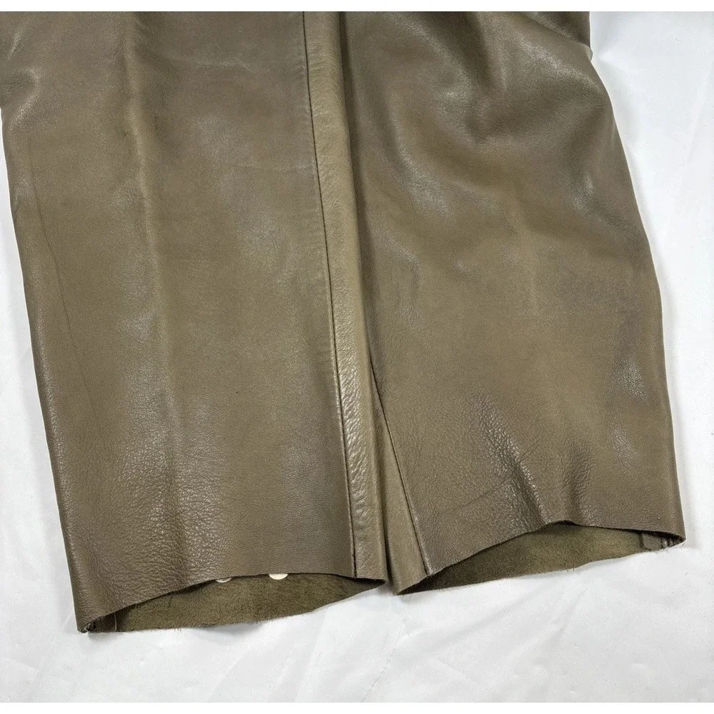VTG Maglia Fine Leathers Womens 10 High Rise Pants USA Made 90s Tapered Leg Chic